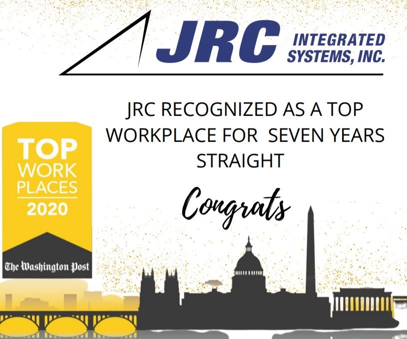 THE WASHINGTON POST NAMES JRC A TOP WASHINGTON AREA WORKPLACE- FOR THE SEVENTH CONSECUTIVE YEAR