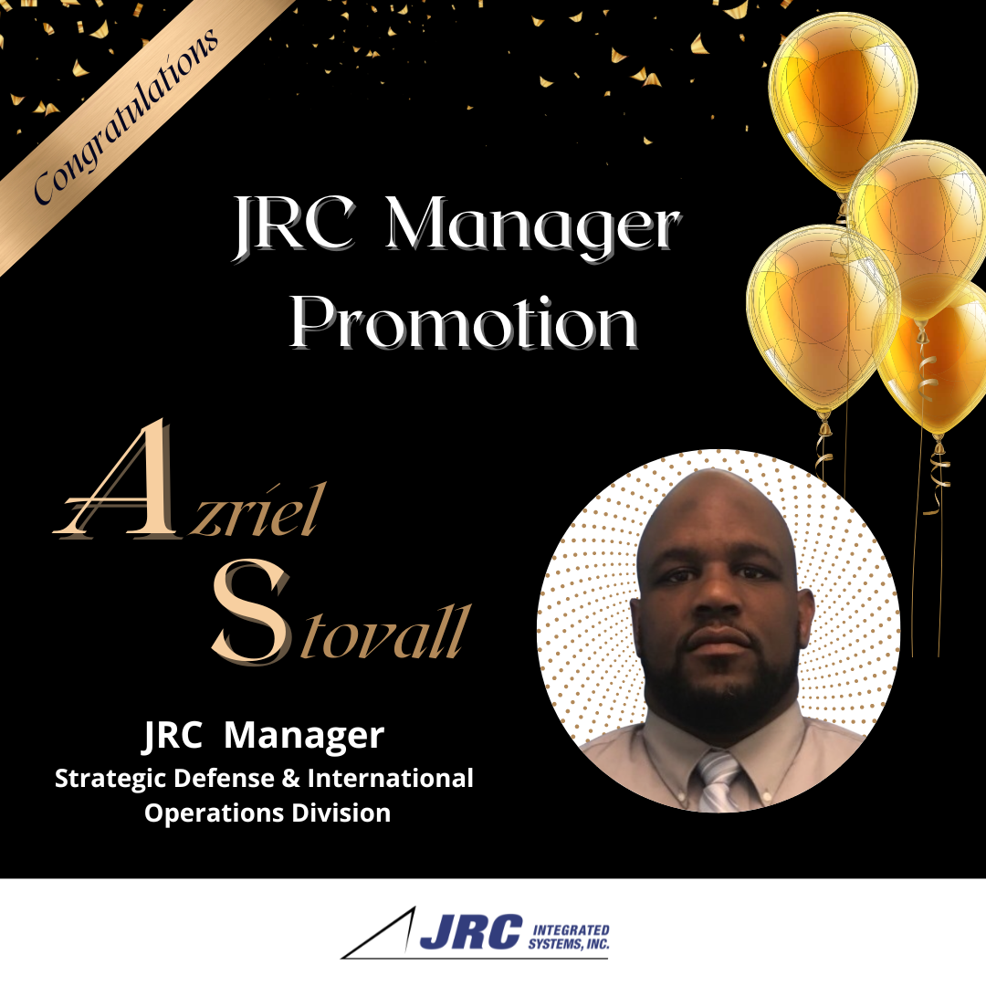AZRIEL STOVALL PROMOTED TO JRC MANAGER