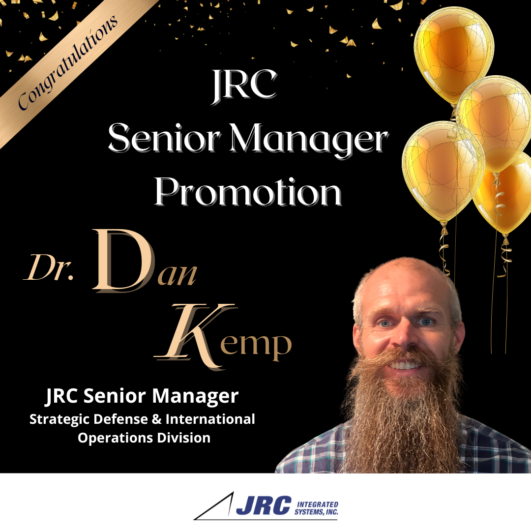 DR. DAN KEMP PROMOTED TO JRC SENIOR MANAGER