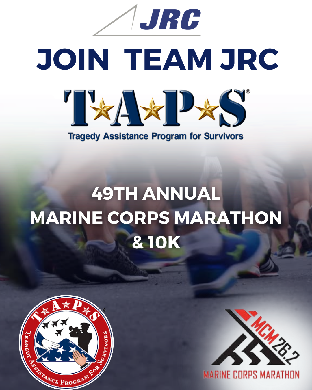 JOIN TEAM JRC TO RUN THE 49TH ANNUAL MARINE CORPS MARATHON & 10k